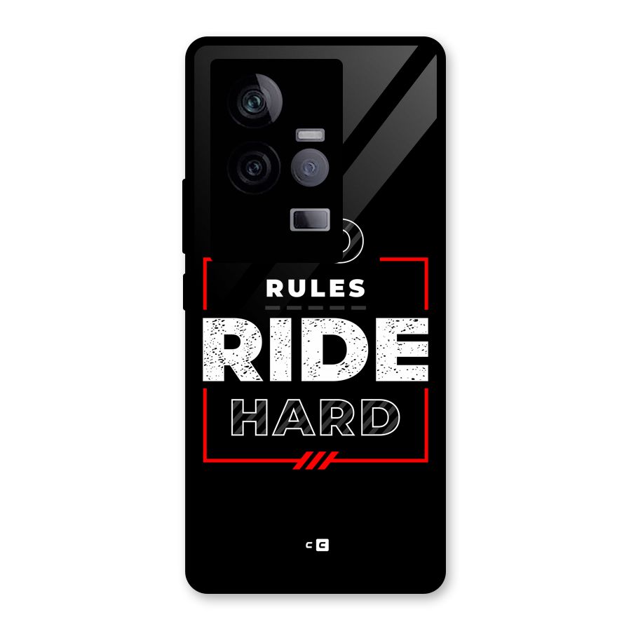 Rules Ride Hard Glass Back Case for Vivo iQOO 11 5G