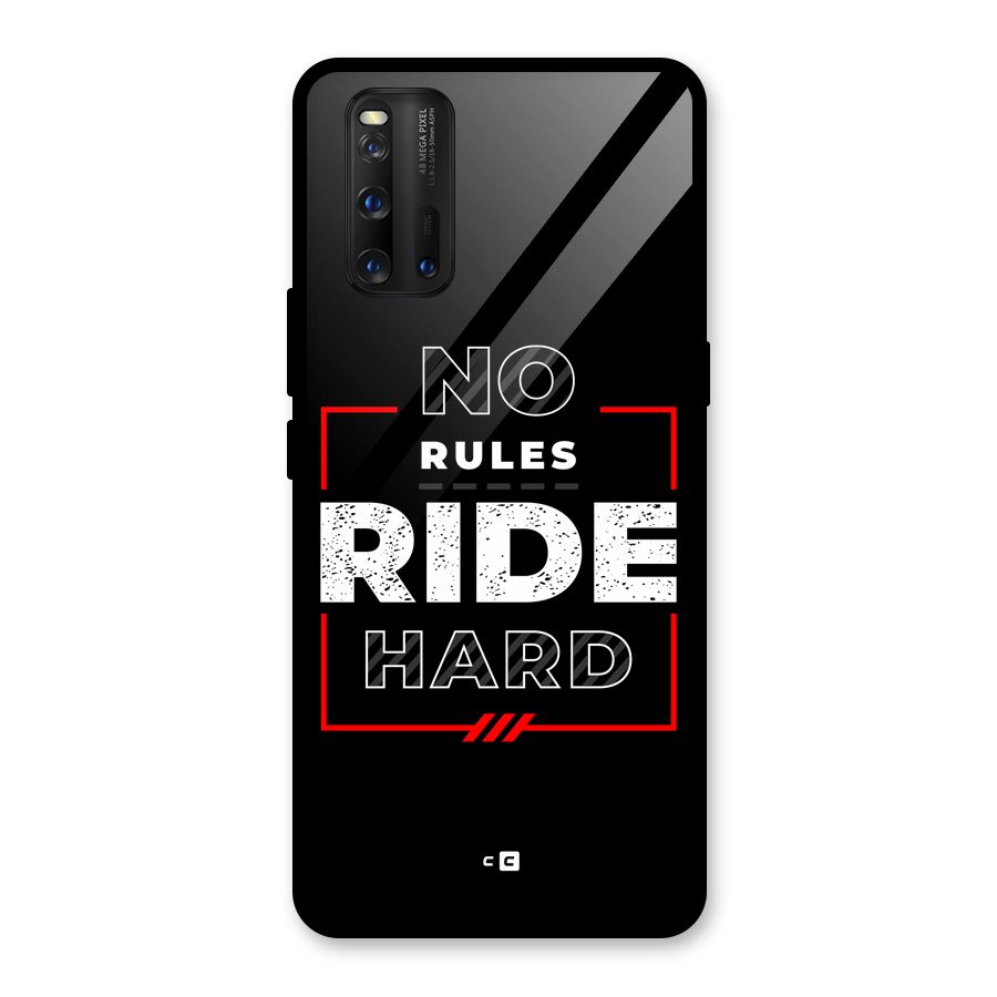 Rules Ride Hard Glass Back Case for Vivo iQOO 3