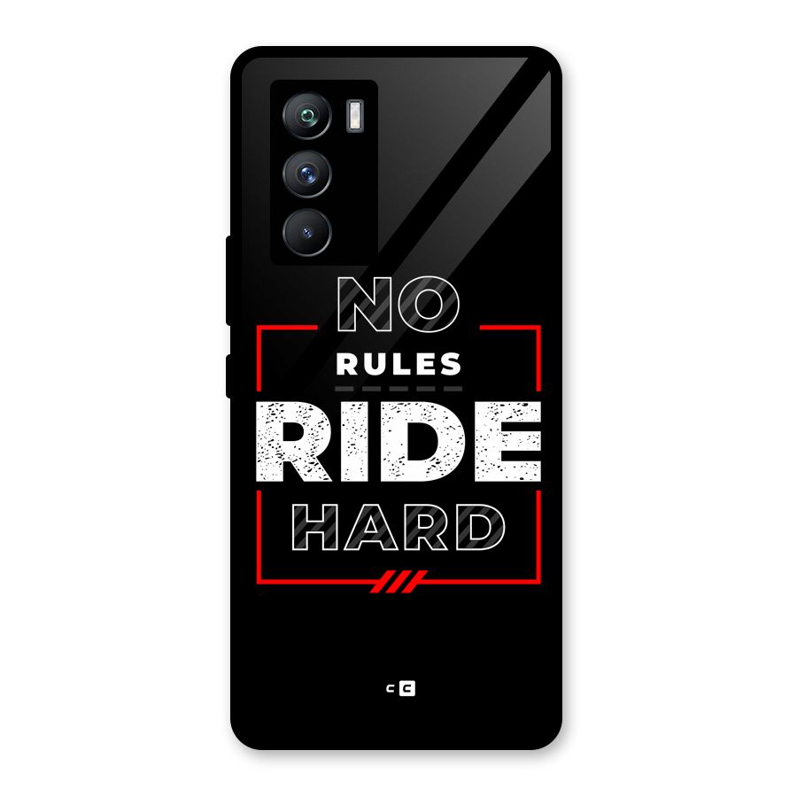 Rules Ride Hard Glass Back Case for Vivo iQOO 9 SE