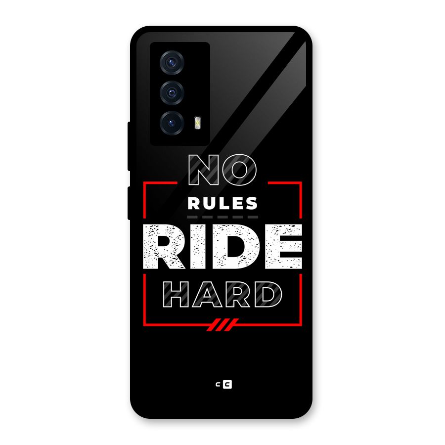 Rules Ride Hard Glass Back Case for Vivo iQOO Z5