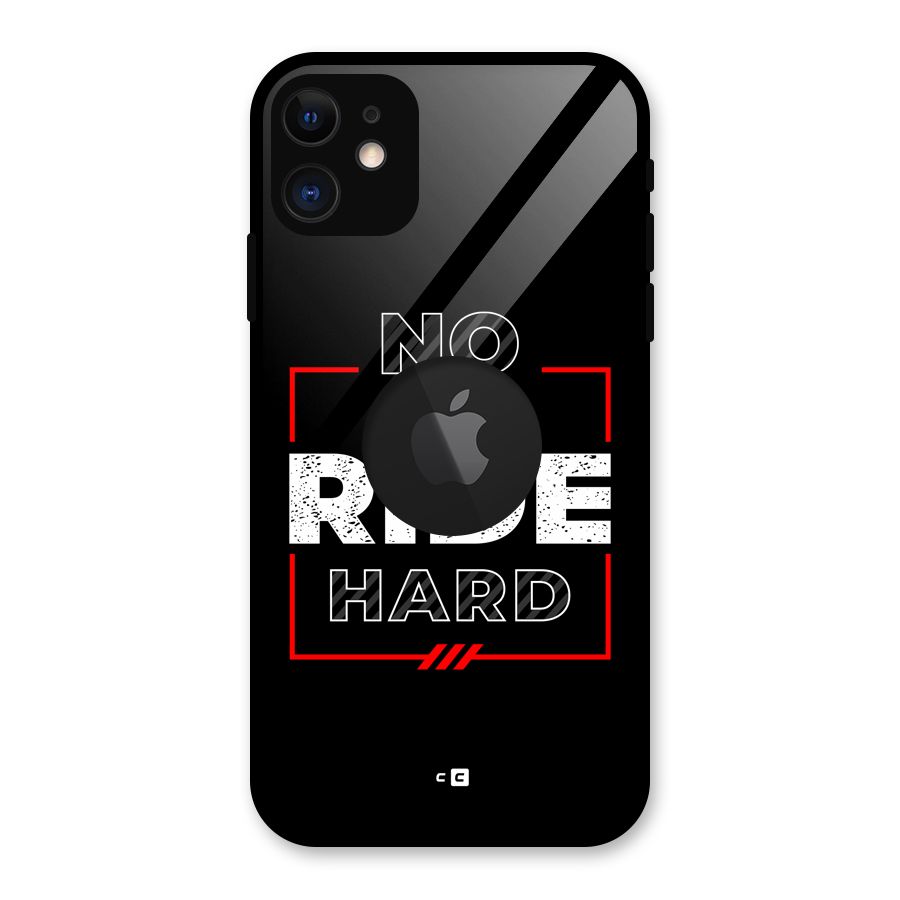 Rules Ride Hard Glass Back Case for iPhone 11 Logo Cut
