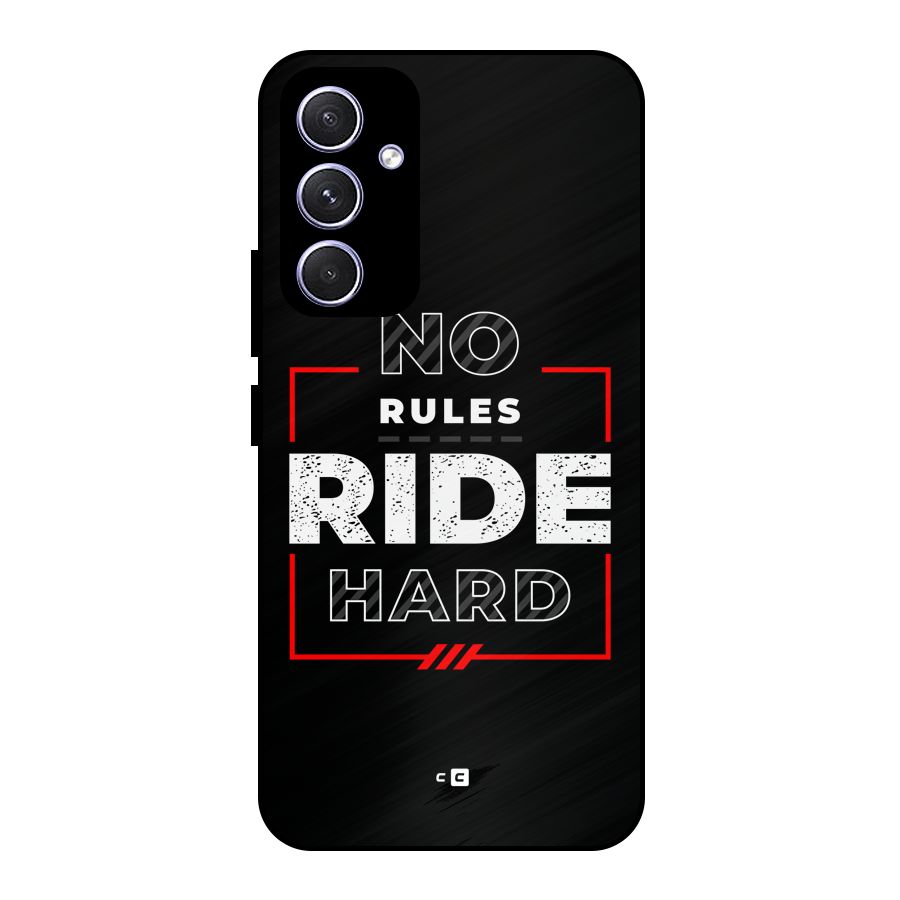 Rules Ride Hard Metal Back Case for Galaxy A54