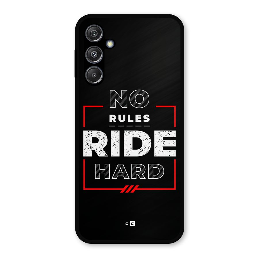Rules Ride Hard Metal Back Case for Galaxy M34 5G