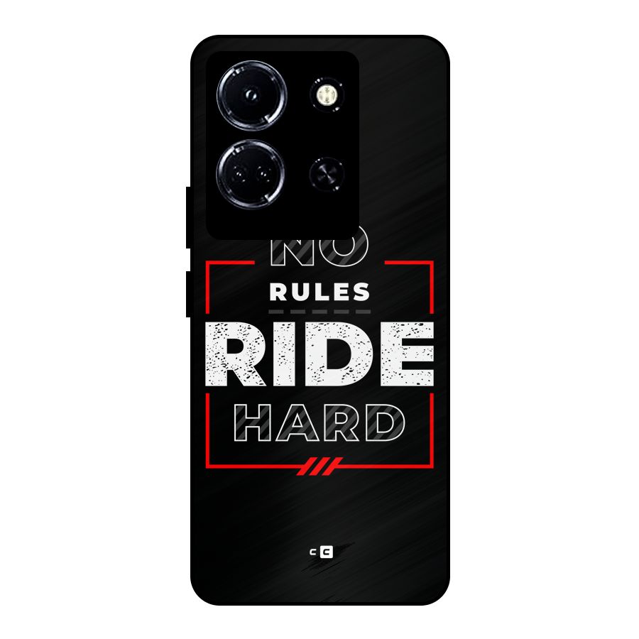Rules Ride Hard Metal Back Case for Infinix Note 30 5G