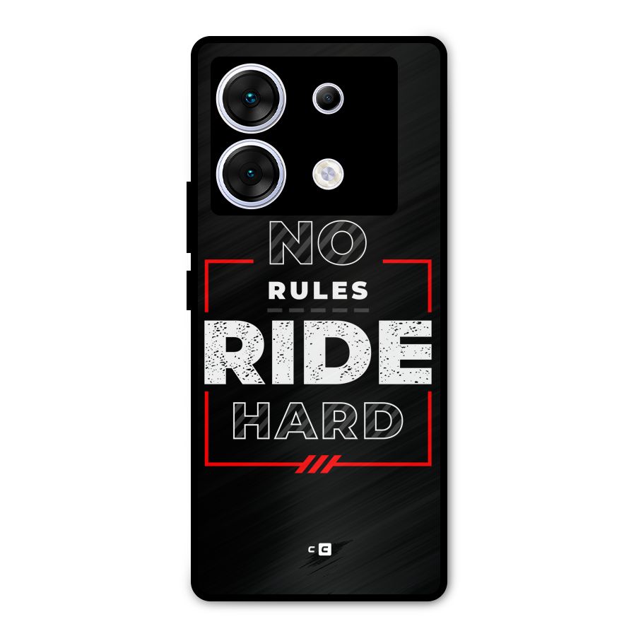 Rules Ride Hard Metal Back Case for Infinix Zero 30 5G