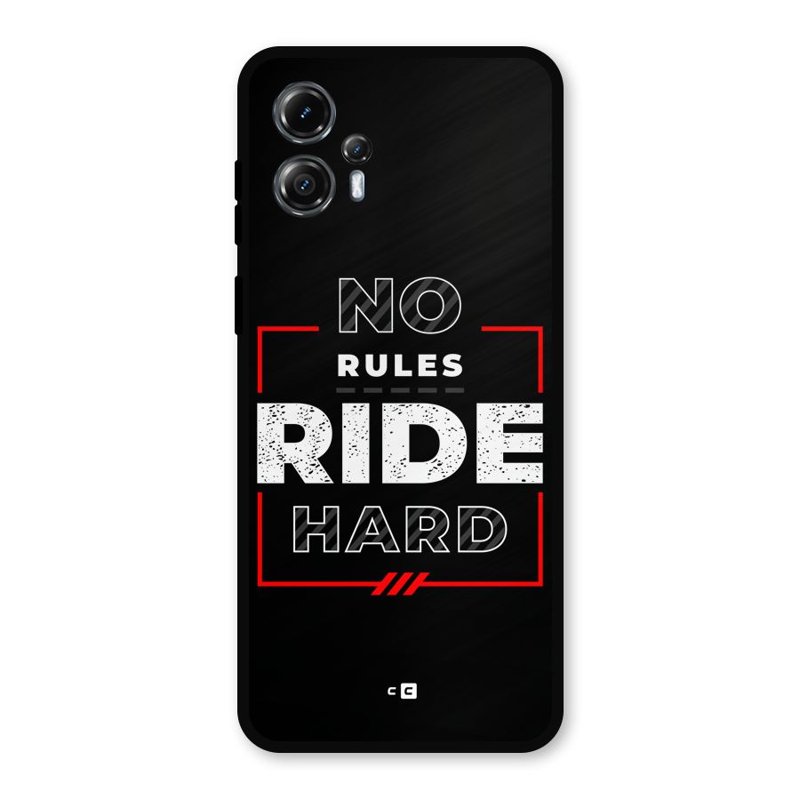 Rules Ride Hard Metal Back Case for Moto G13