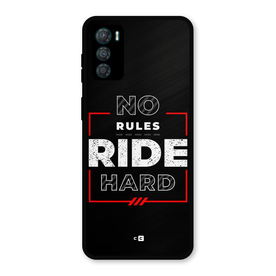 Rules Ride Hard Metal Back Case for Moto G42