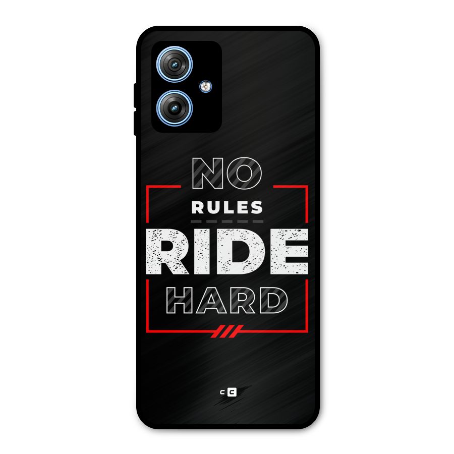 Rules Ride Hard Metal Back Case for Moto G54