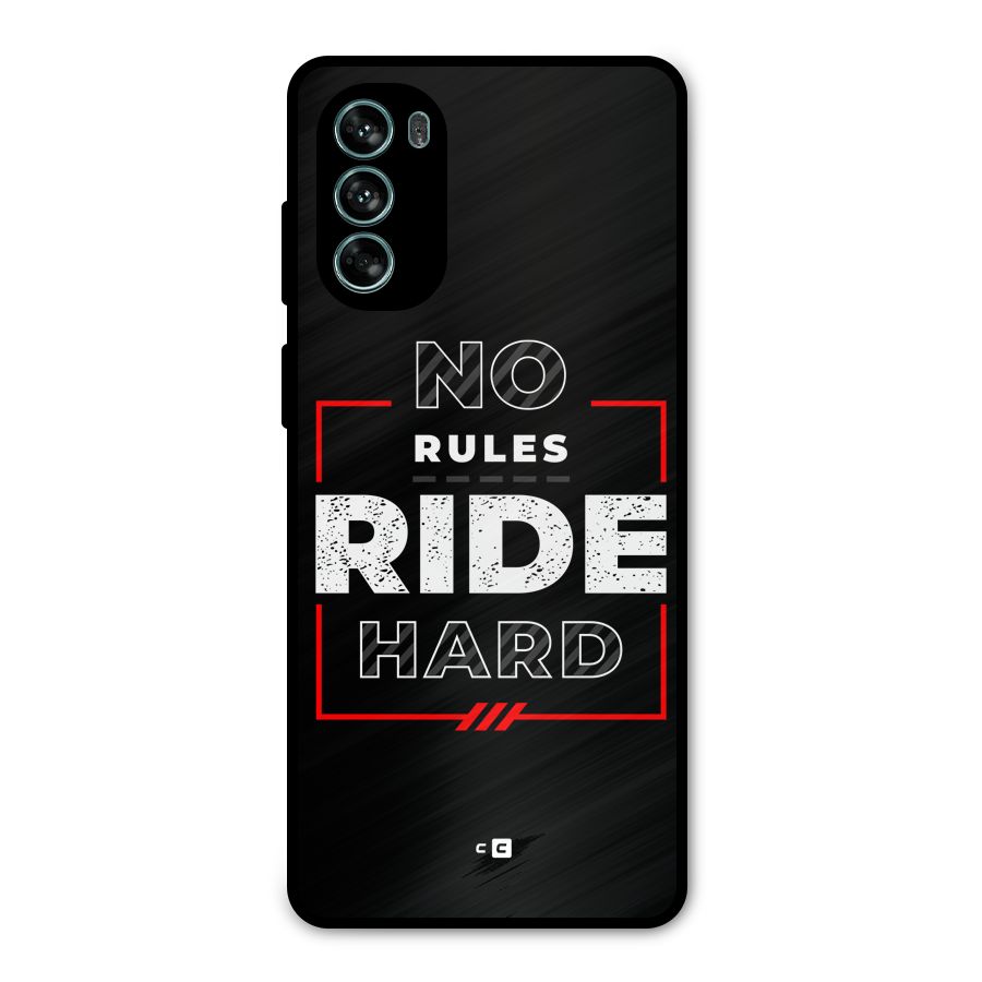 Rules Ride Hard Metal Back Case for Moto G62