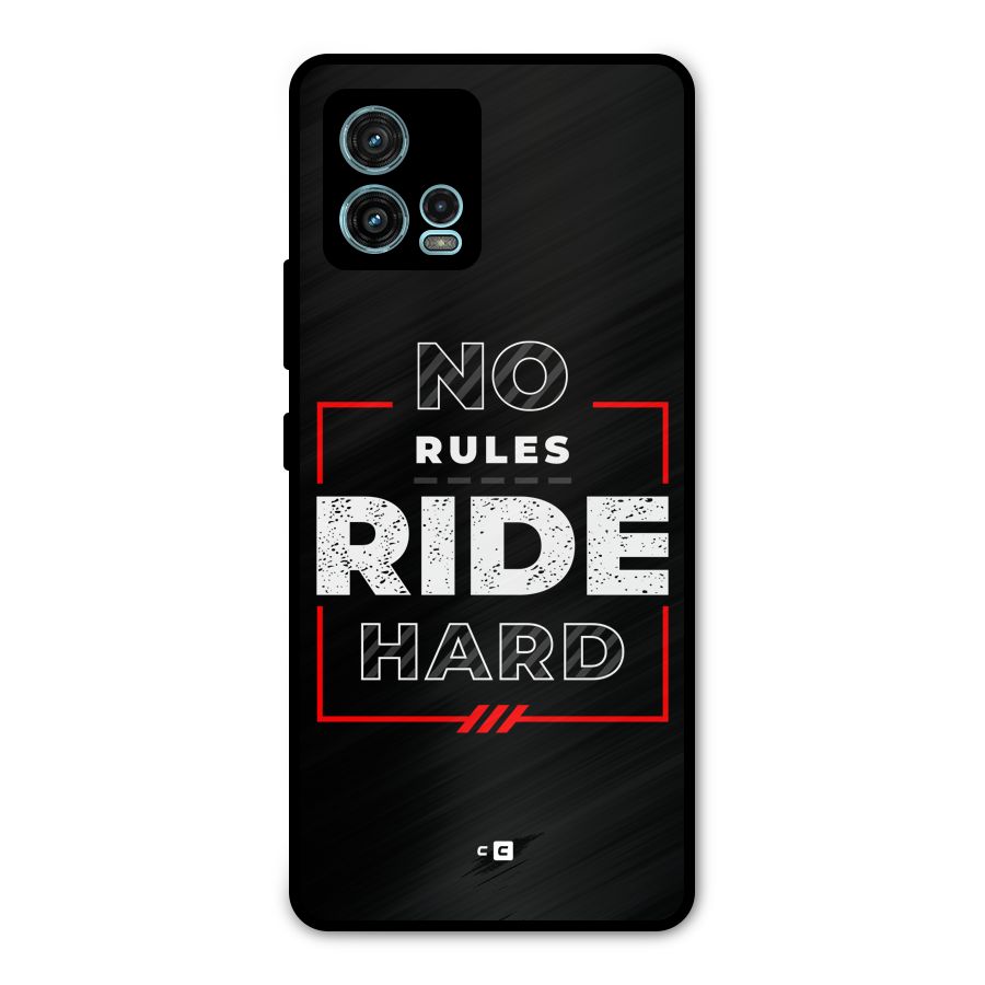 Rules Ride Hard Metal Back Case for Moto G72