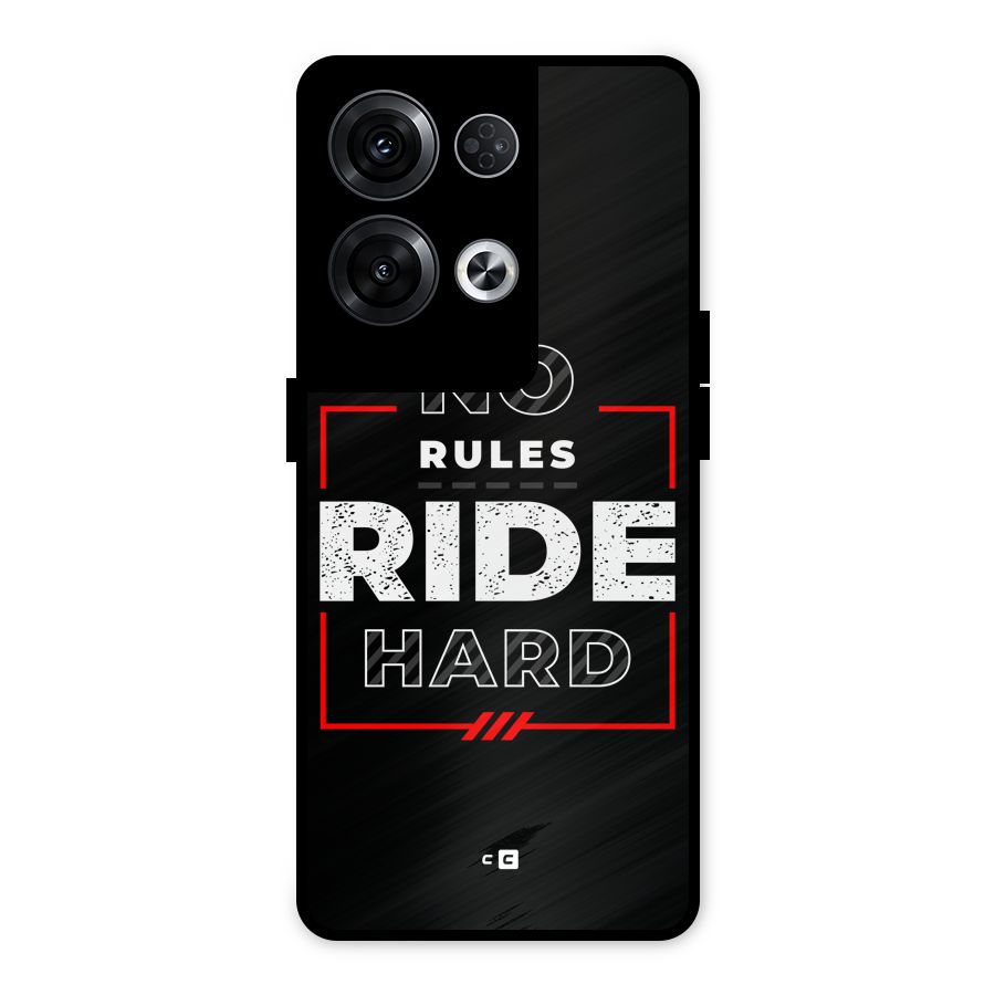 Rules Ride Hard Metal Back Case for Oppo Reno8 Pro 5G
