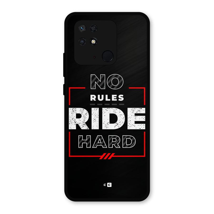 Rules Ride Hard Metal Back Case for Redmi 10 Power