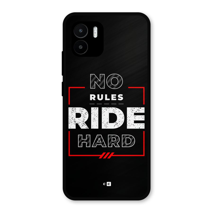 Rules Ride Hard Metal Back Case for Redmi A1