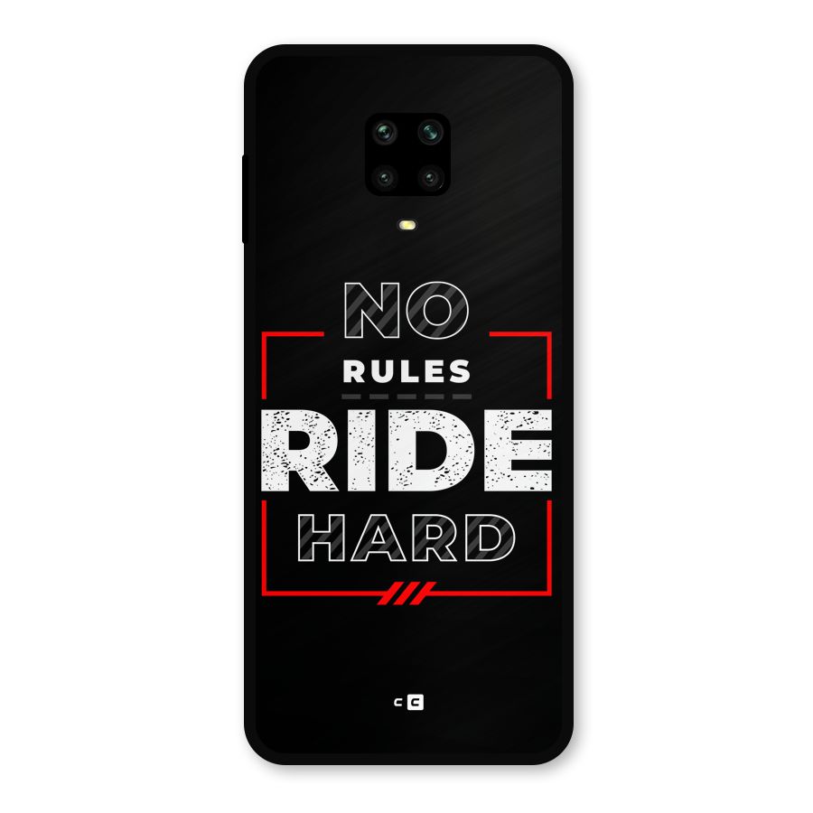 Rules Ride Hard Metal Back Case for Redmi Note 10 Lite