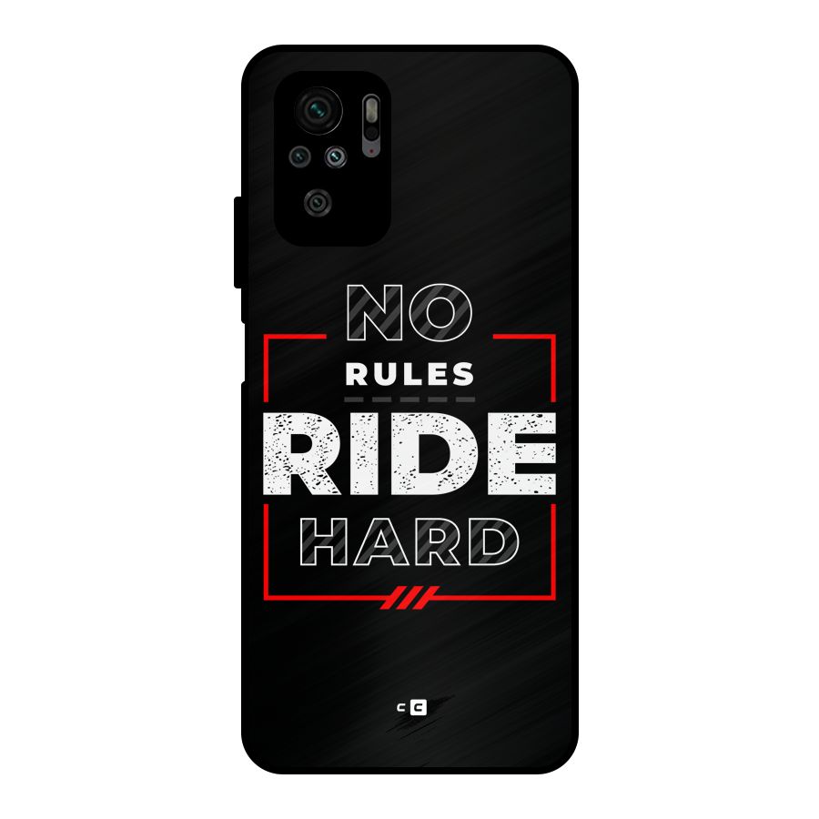 Rules Ride Hard Metal Back Case for Redmi Note 11 SE
