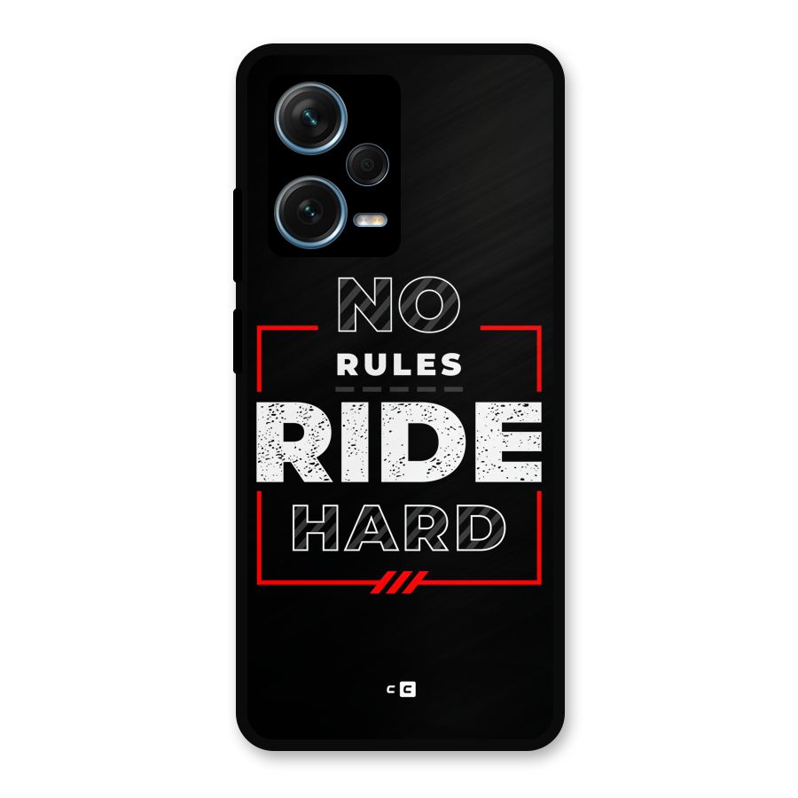 Rules Ride Hard Metal Back Case for Redmi Note 12 Pro Plus 5G