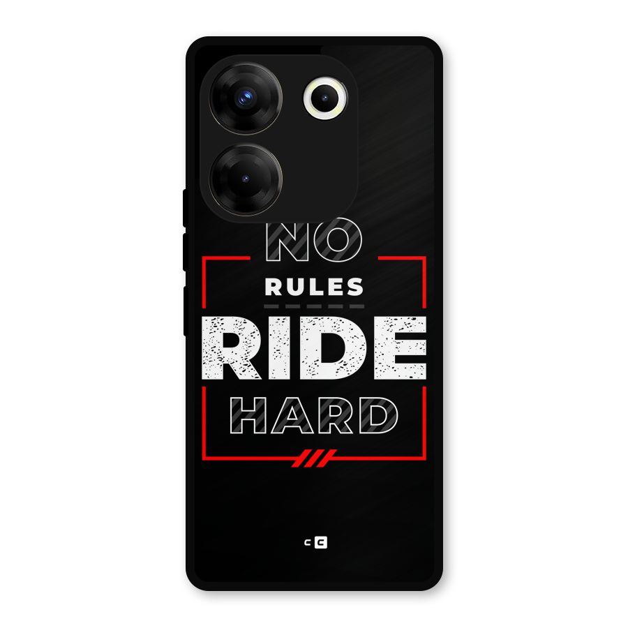 Rules Ride Hard Metal Back Case for Tecno Camon 20 Pro