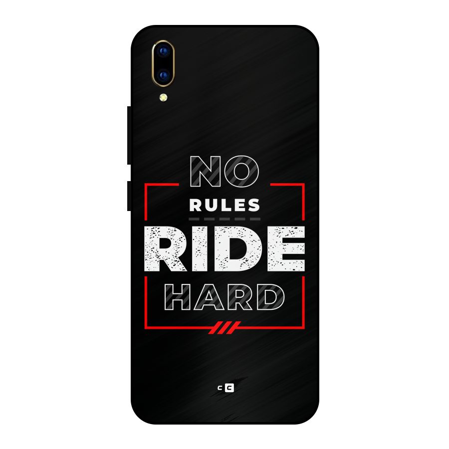 Rules Ride Hard Metal Back Case for Vivo V11 Pro