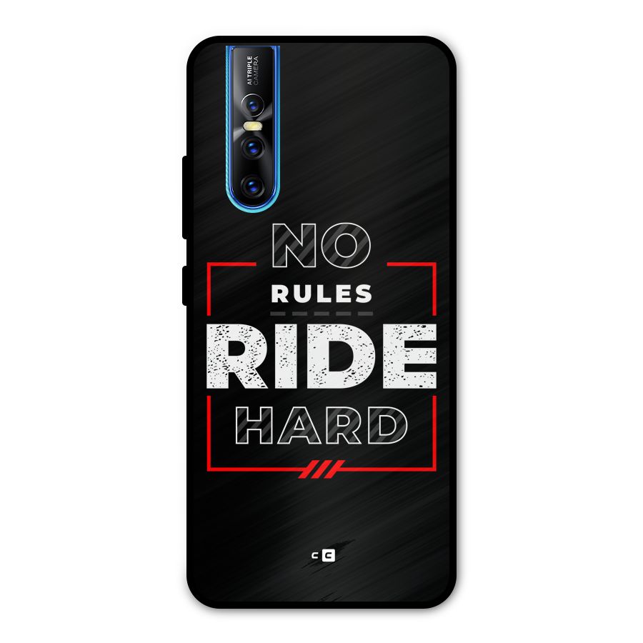 Rules Ride Hard Metal Back Case for Vivo V15 Pro