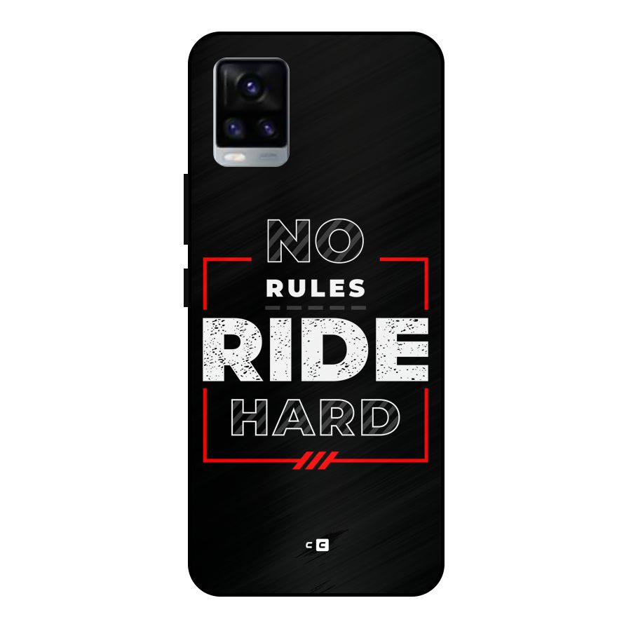 Rules Ride Hard Metal Back Case for Vivo V20 2021