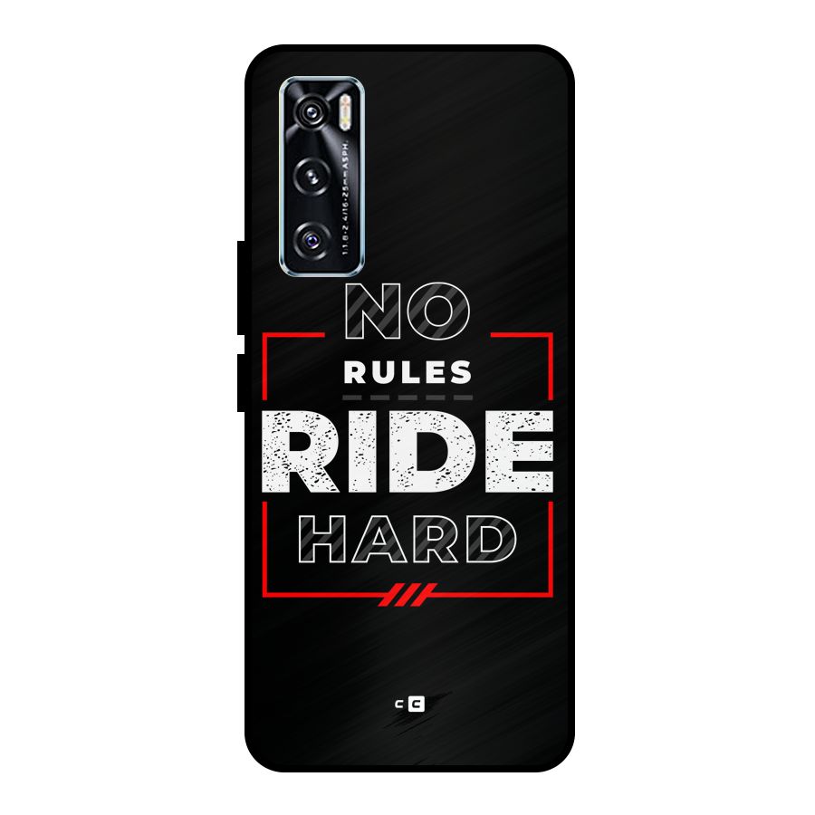 Rules Ride Hard Metal Back Case for Vivo V20 SE