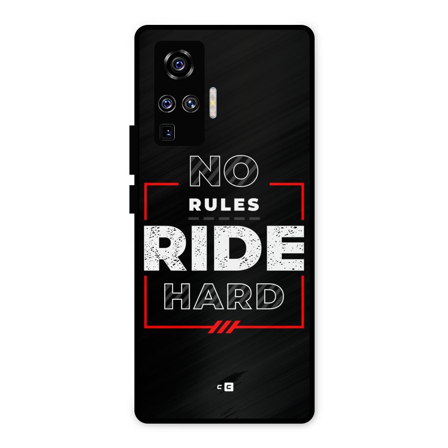 Rules Ride Hard Metal Back Case for Vivo X50 Pro