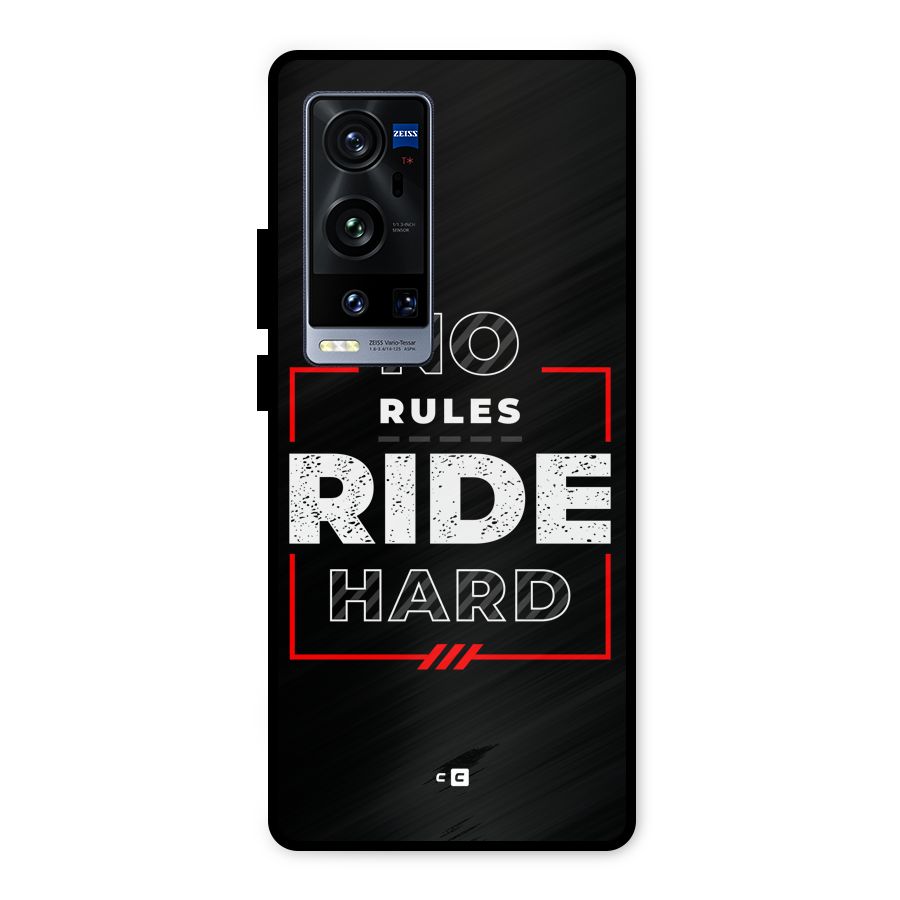 Rules Ride Hard Metal Back Case for Vivo X60 Pro Plus