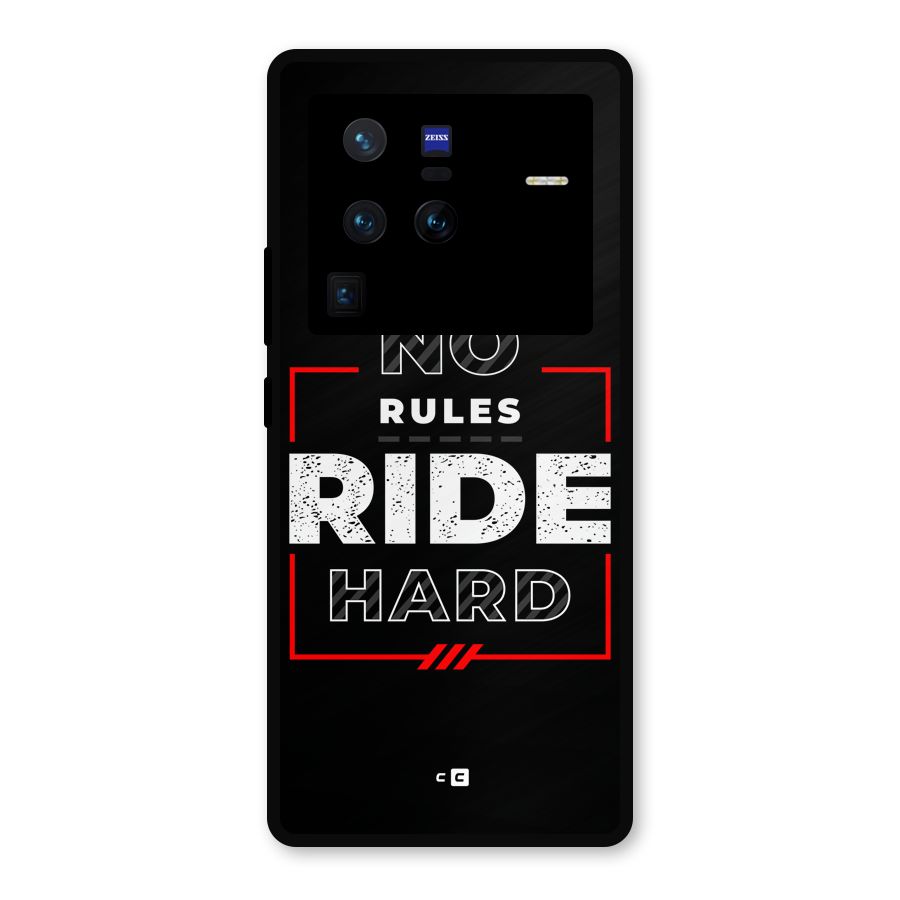 Rules Ride Hard Metal Back Case for Vivo X80 Pro