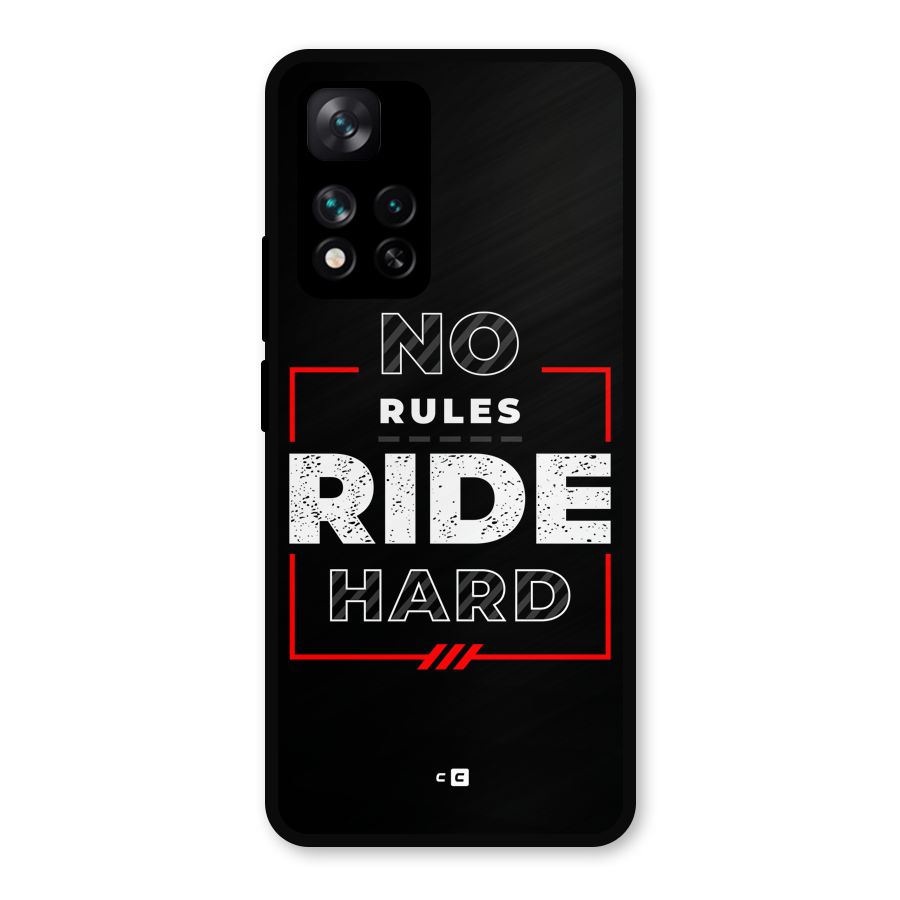 Rules Ride Hard Metal Back Case for Xiaomi 11i Hypercharge 5G