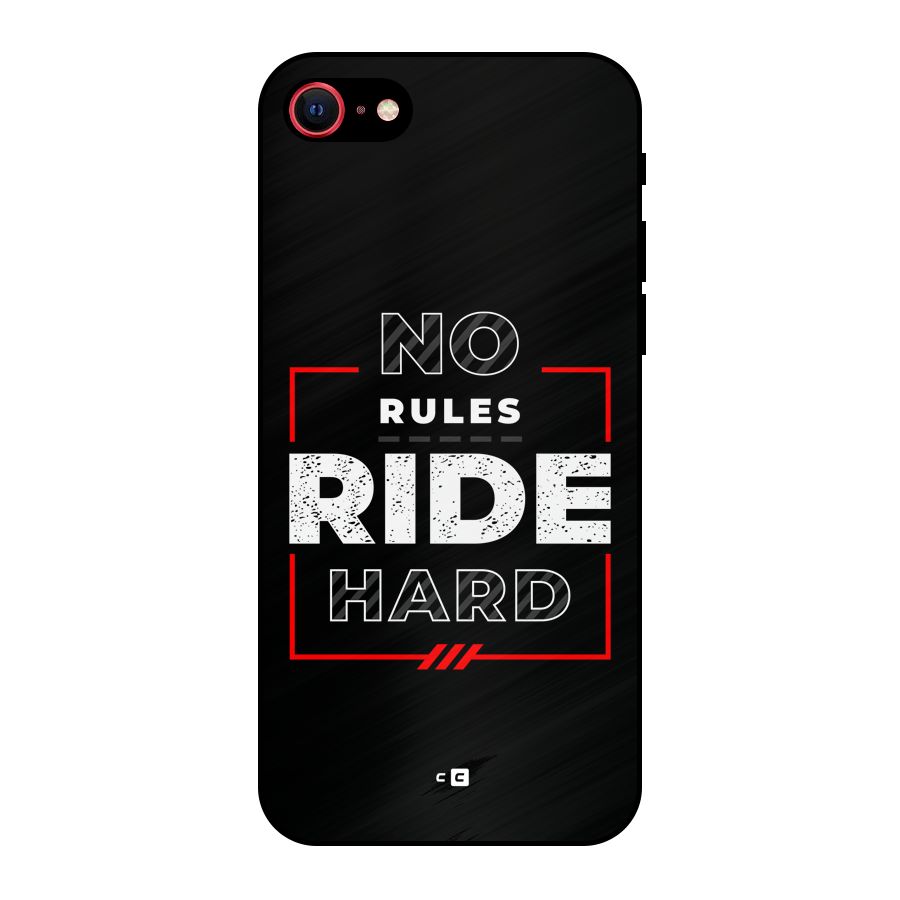 Rules Ride Hard Metal Back Case for iPhone SE 2022