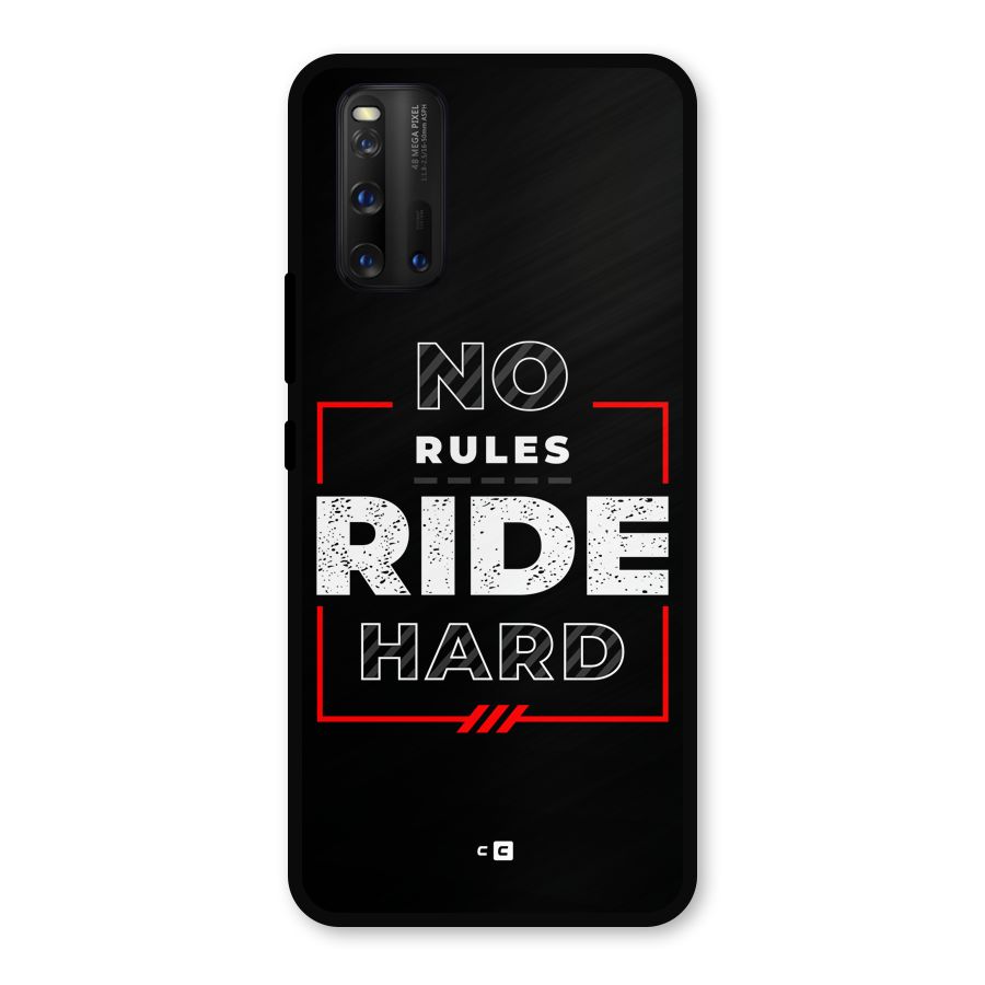 Rules Ride Hard Metal Back Case for iQOO 3