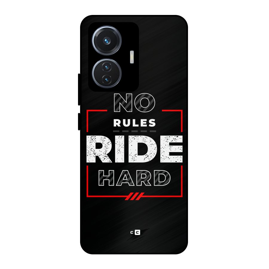 Rules Ride Hard Metal Back Case for iQOO Z6 44W