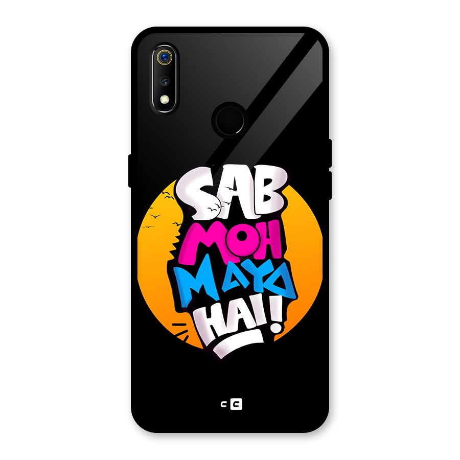Sab Moh Maya Hai Glass Back Case for Realme 3i