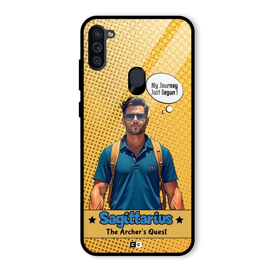 Sagittarius Quest Glass Back Case for Galaxy M11