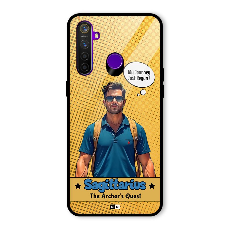 Sagittarius Quest Glass Back Case for Realme 5 Pro