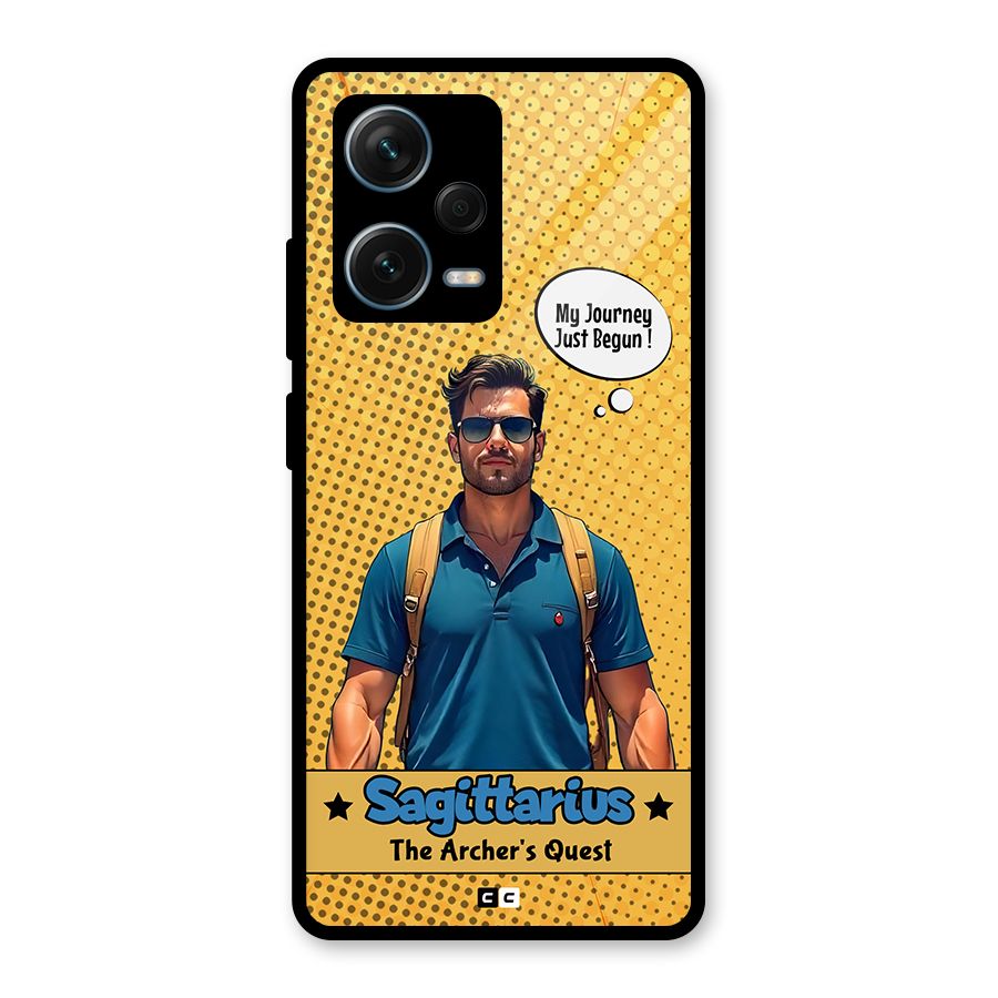 Sagittarius Quest Glass Back Case for Redmi Note 12 Pro Plus 5G