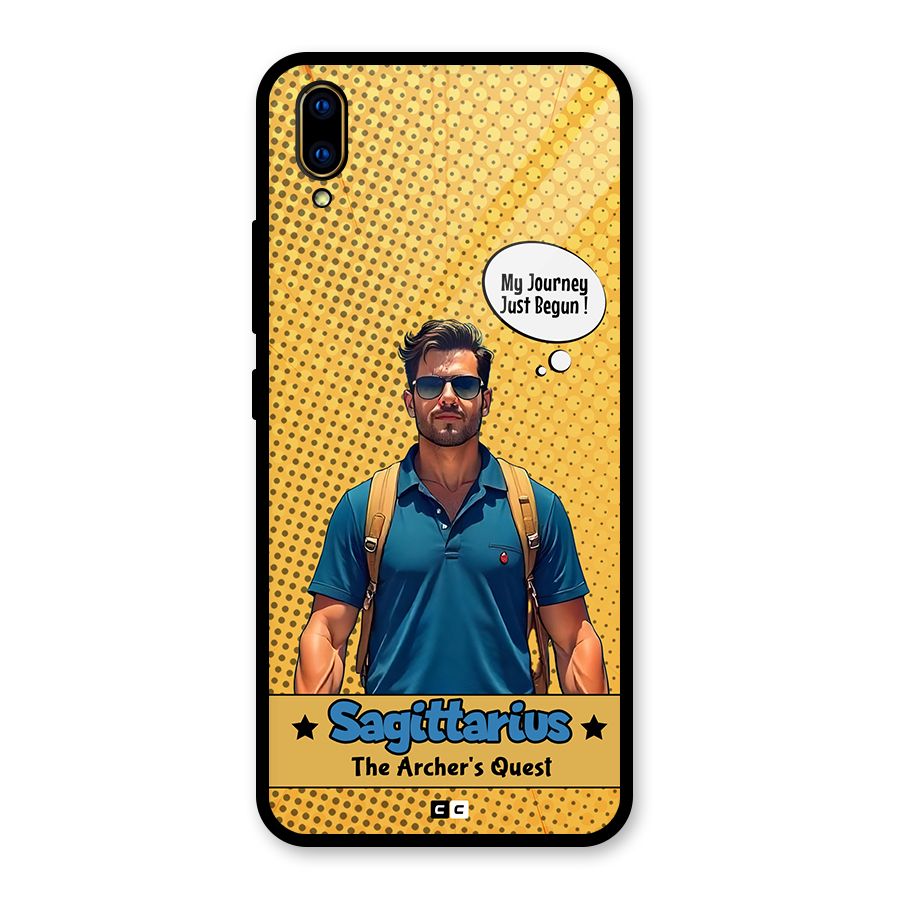 Sagittarius Quest Glass Back Case for Vivo V11 Pro