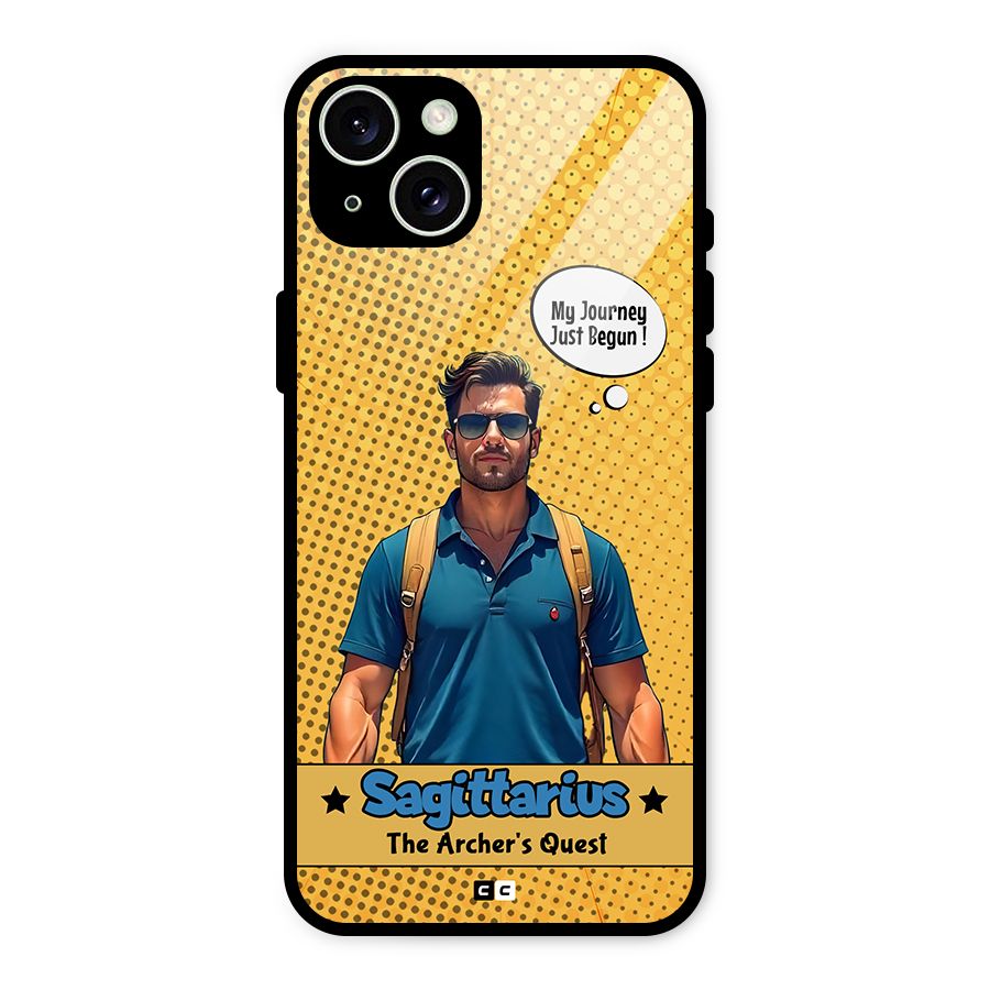 Sagittarius Quest Glass Back Case for iPhone 15 Plus