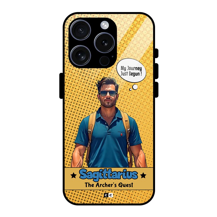 Sagittarius Quest Glass Back Case for iPhone 15 Pro