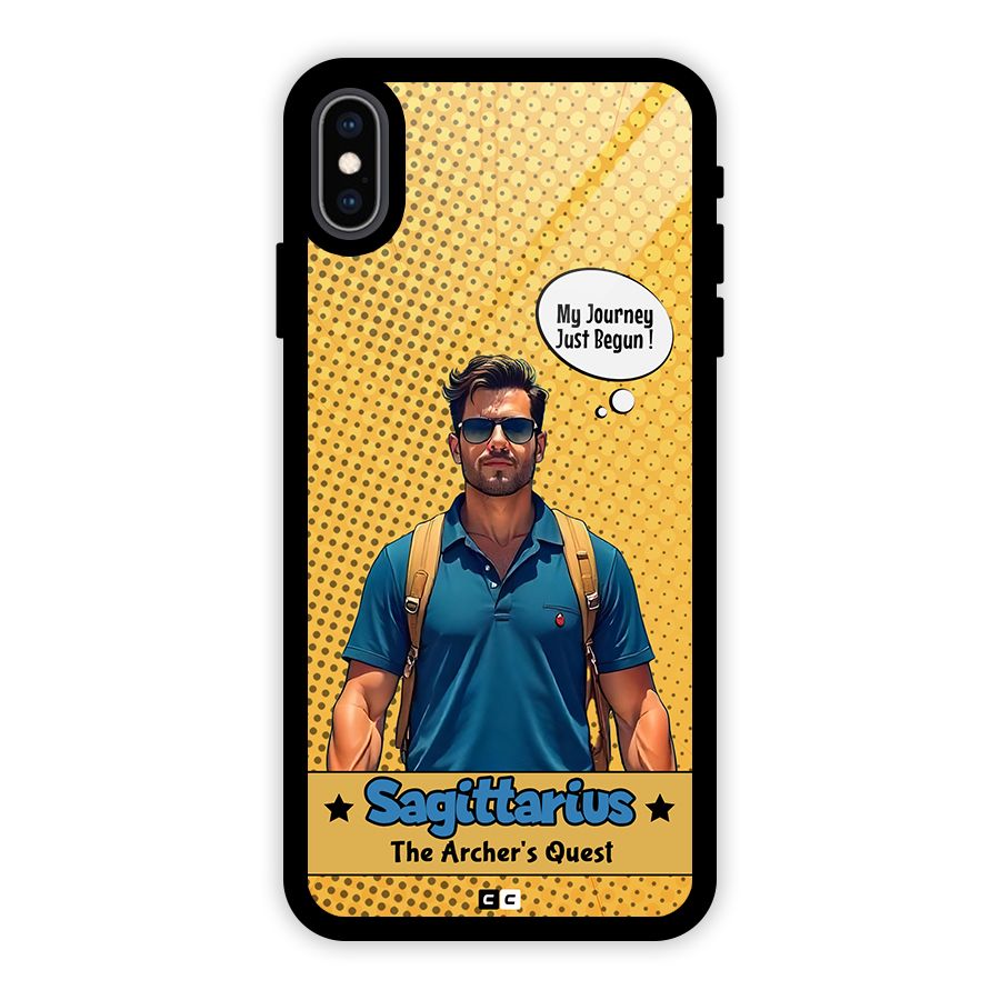 Sagittarius Quest Glass Back Case for iPhone XS Max