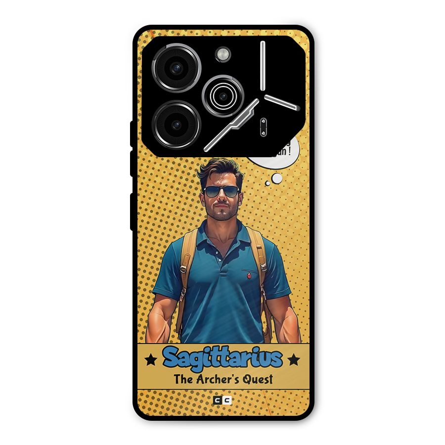 Sagittarius Quest Metal Back Case for Tecno Pova 6 Pro