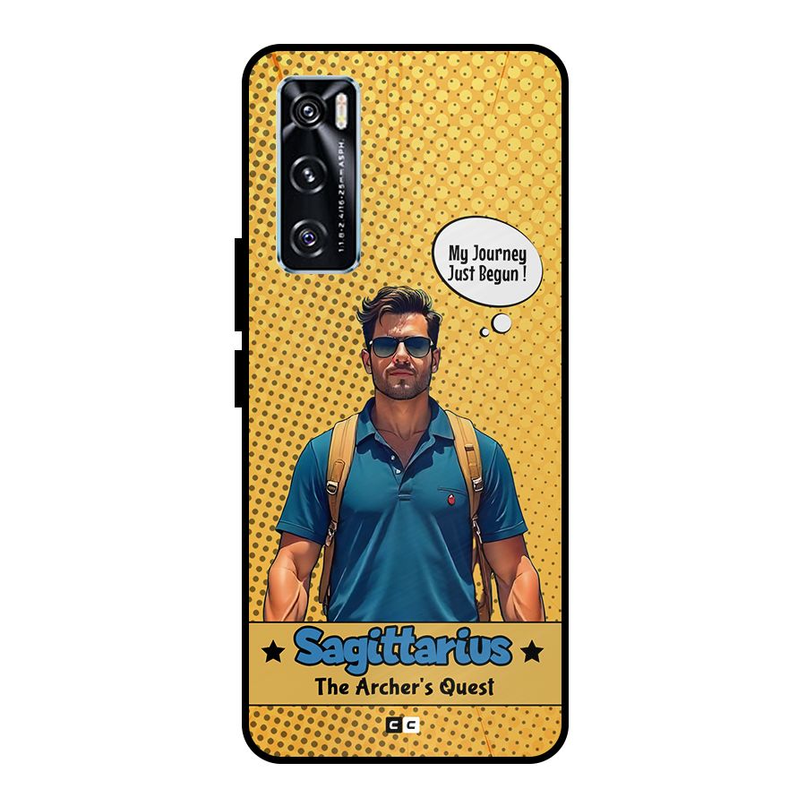 Sagittarius Quest Metal Back Case for Vivo V20 SE