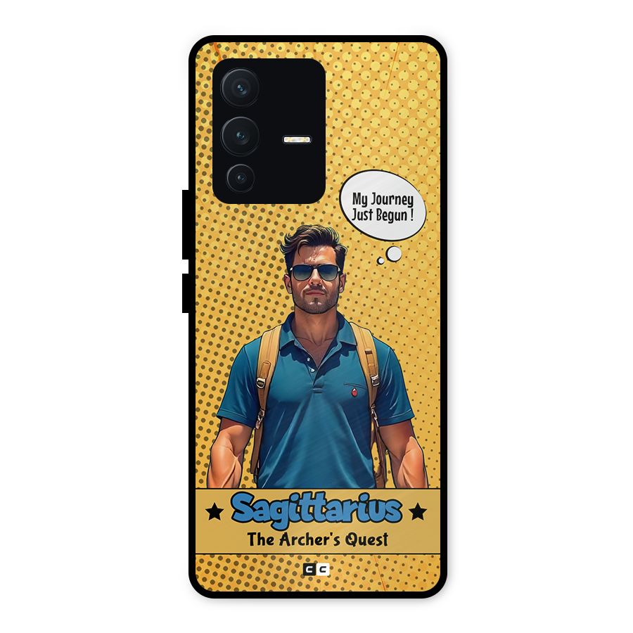 Sagittarius Quest Metal Back Case for Vivo V23 5G