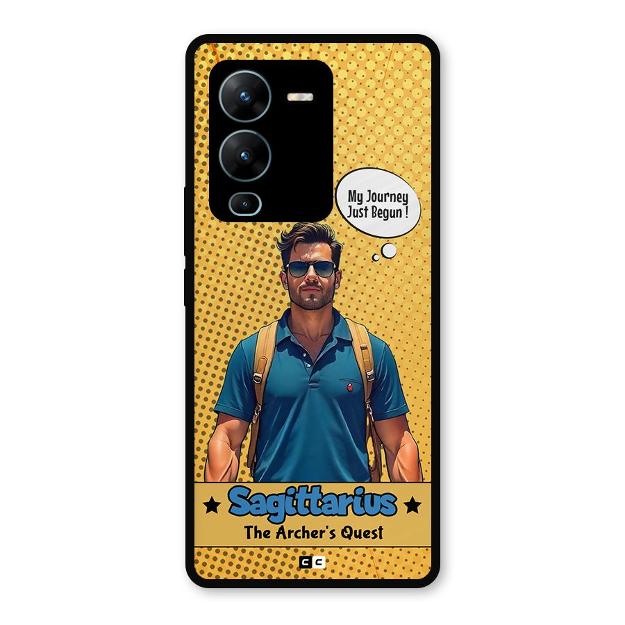 Sagittarius Quest Metal Back Case for Vivo V25 Pro