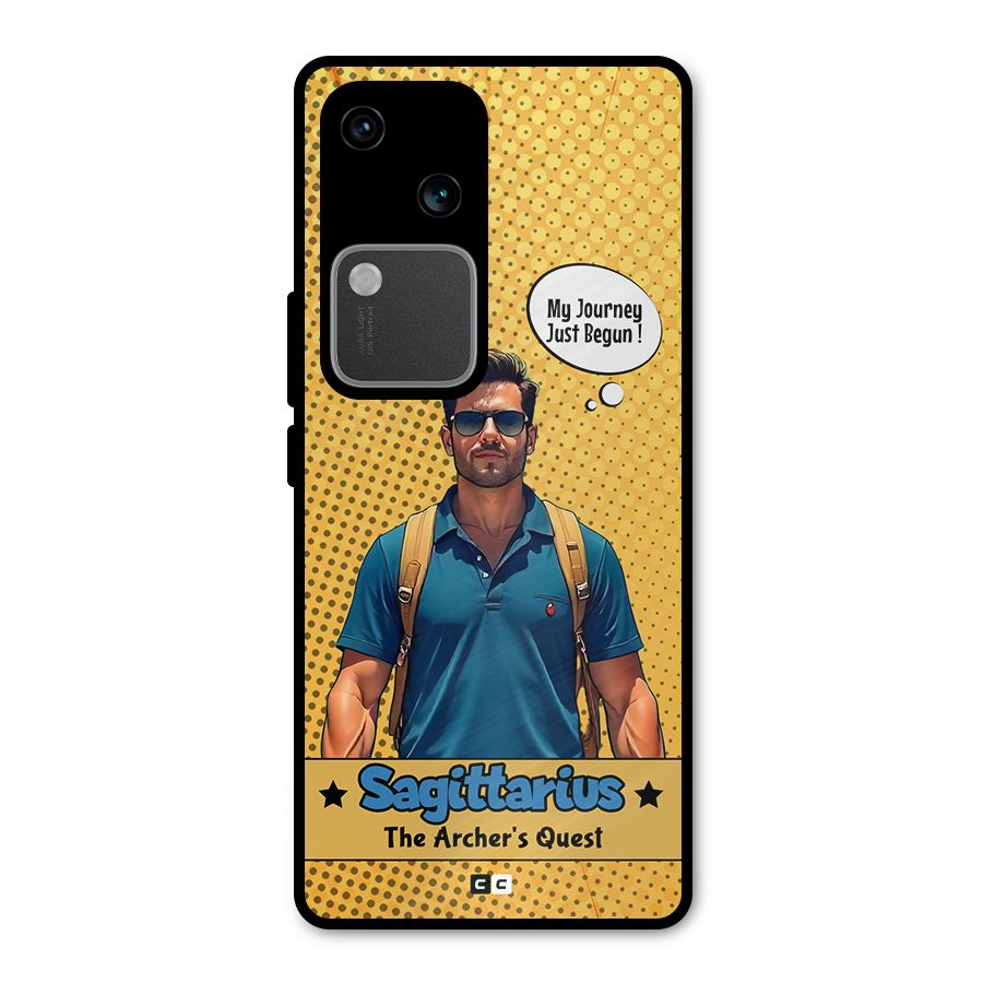 Sagittarius Quest Metal Back Case for Vivo V30 Pro