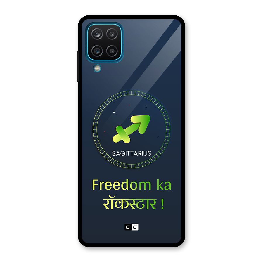 Sagittarius Rockstar Glass Back Case for Galaxy A12
