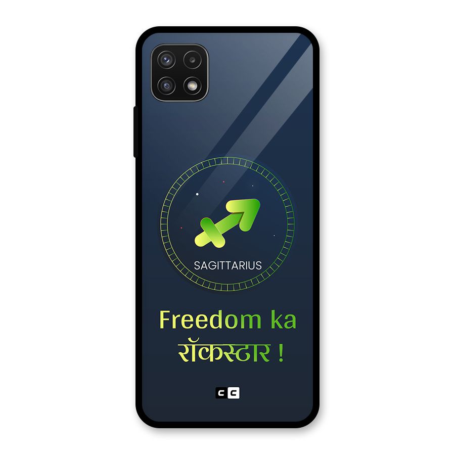 Sagittarius Rockstar Glass Back Case for Galaxy A22 5G