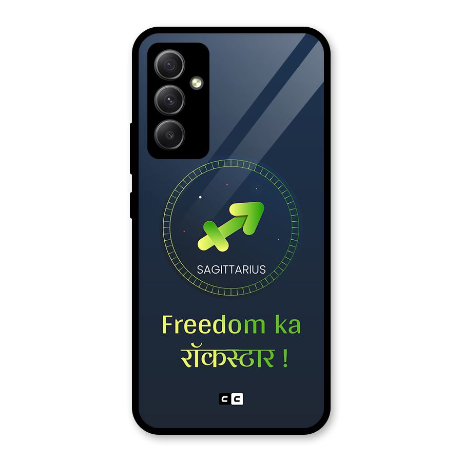 Sagittarius Rockstar Glass Back Case for Galaxy A34