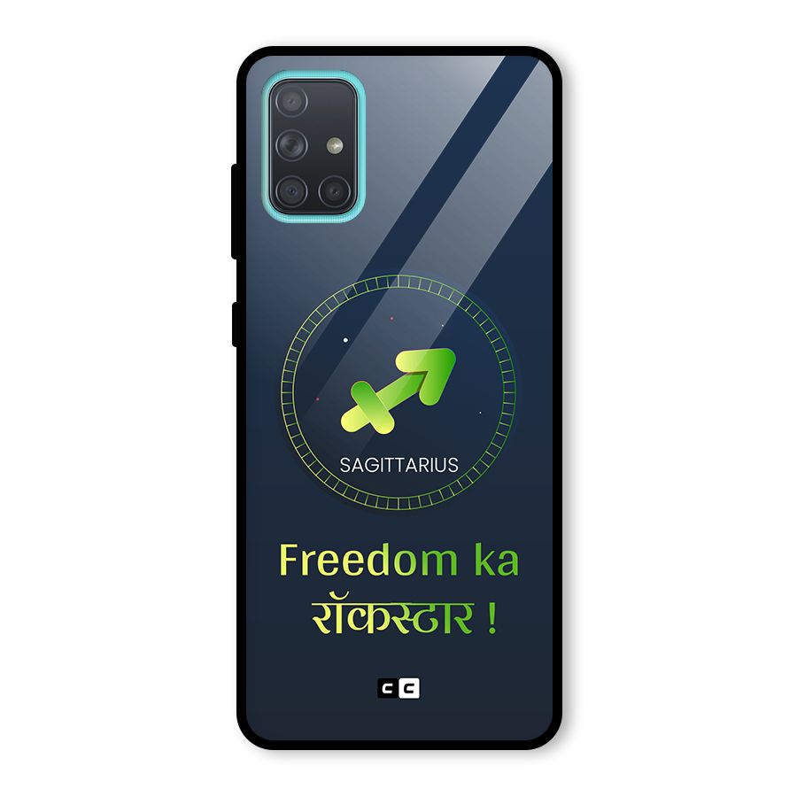 Sagittarius Rockstar Glass Back Case for Galaxy A71