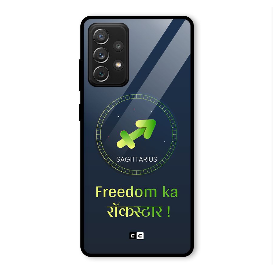 Sagittarius Rockstar Glass Back Case for Galaxy A72